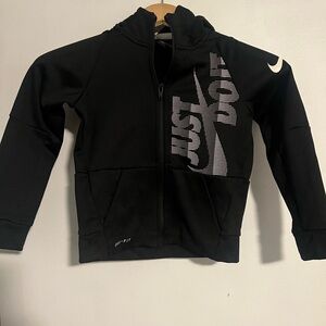 Nike Kids Black and White Graphic Hoodie